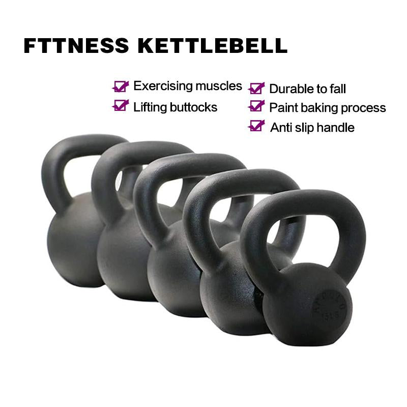 10LB Powder Coated Cast Iron Unisex Fitness Kettlebell Gym Unisex Kettlebell