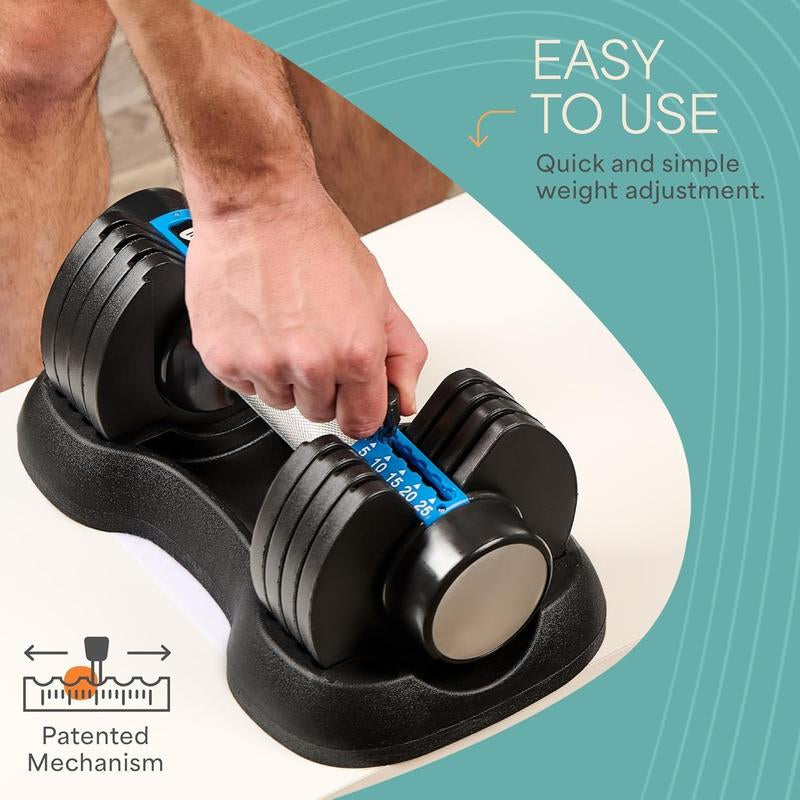 Adjustable 25Lb Dumbells - Home Gym Training Adjustable Dumbbells