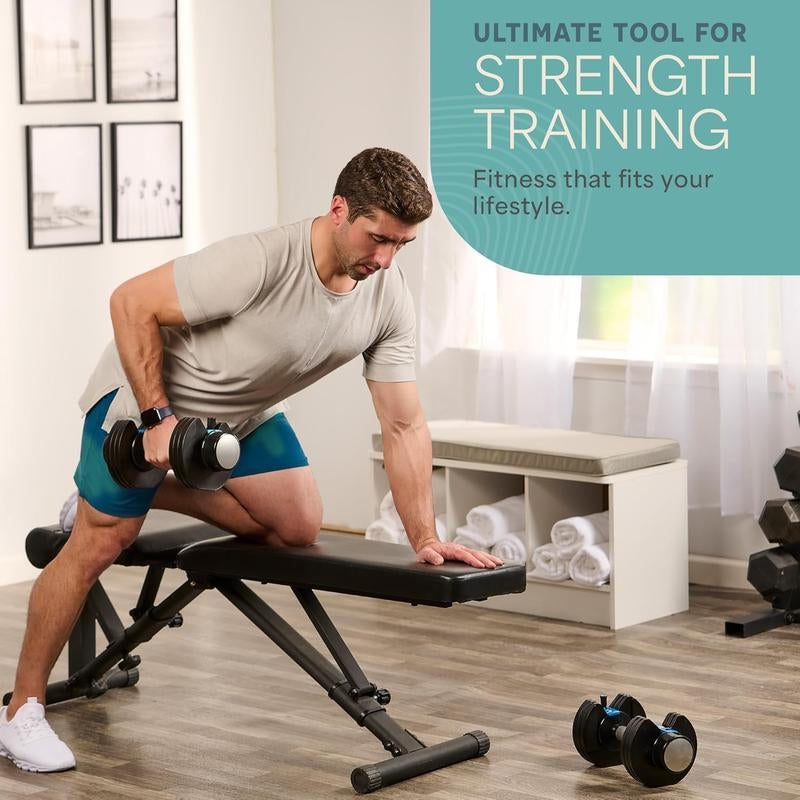 Adjustable 25Lb Dumbells - Home Gym Training Adjustable Dumbbells