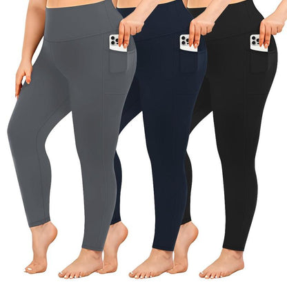 5PCS Soft Leggings for Women High Waisted Tummy Control with Pockets Workout Yoga High Waisted the Hugger Legging Gym Sports Tight Stylish Activewear