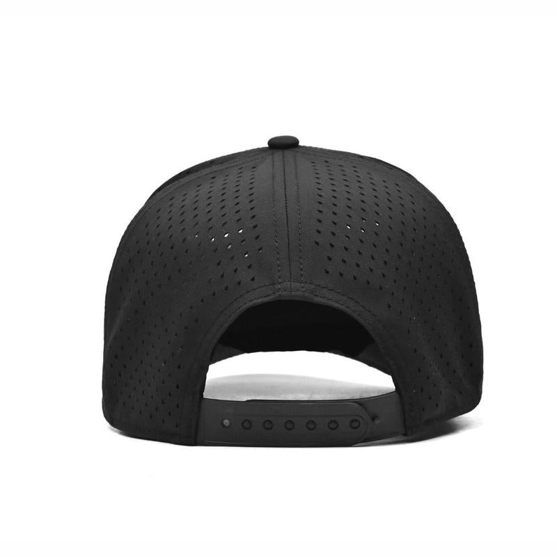 Curves & Clubs Blackout Flag Golf Hat - Black Performance Rope Cap - Patriotic USA Golf Hat - Adjustable, Breathable Mesh Back, Sleek Blackout Design, Classic Rope Accent USA Flag Golf Hat