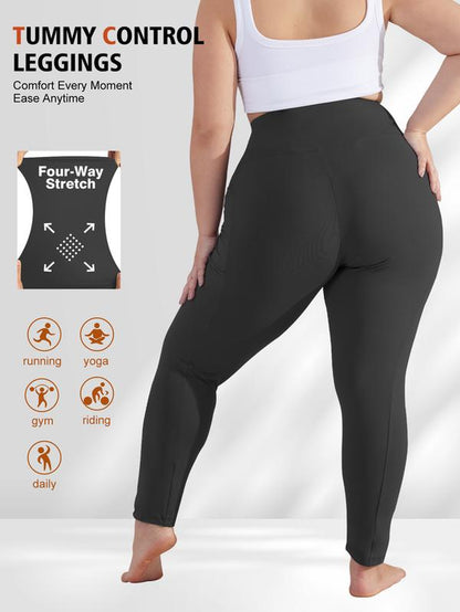 5PCS Soft Leggings for Women High Waisted Tummy Control with Pockets Workout Yoga High Waisted the Hugger Legging Gym Sports Tight Stylish Activewear