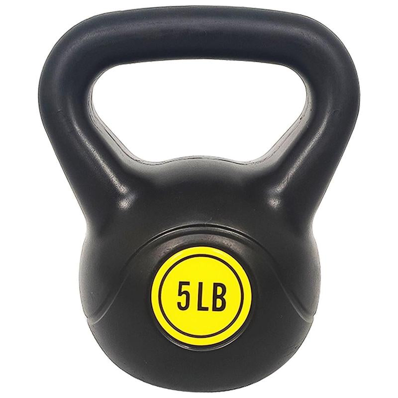 Wide Grip Kettlebell Exercise Fitness Weight Set, 4-Pieces: 5Lb, 10Lb, 15Lb and 20Lb Kettlebells