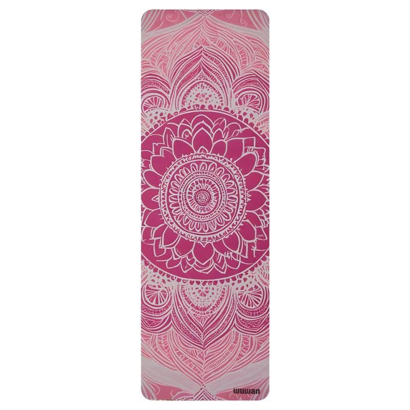 Printed Yoga Mat 72" X 24" Thick 6Mm Non-Slip Fitness Exercise Exercise Mat with Strap for Women Men Yoga Pilates Workout Gym Floor Workout