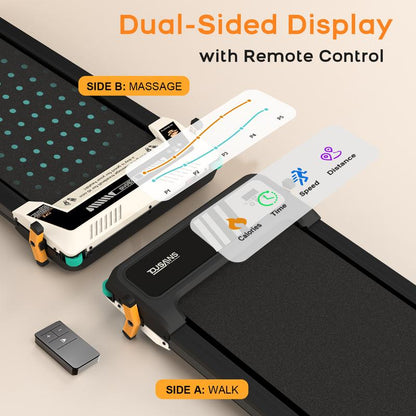 TOUSAINS Walking Pad with Incline, under Desk Treadmill, 2 in 1 Foot Massage Treadmill for Home&Office, 2.5HP Quite Portable Treadmill with Shiatsu Foot Massager, Incline Treadmill with LED Display Fitness Stepper Machine Stepping Machine