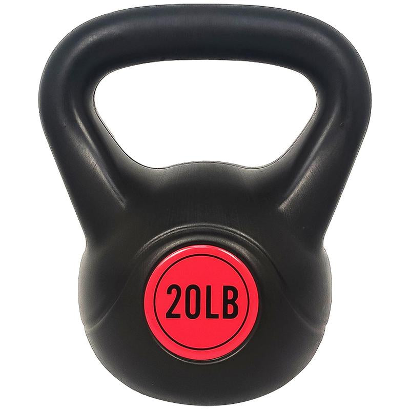 Wide Grip Kettlebell Exercise Fitness Weight Set, 4-Pieces: 5Lb, 10Lb, 15Lb and 20Lb Kettlebells
