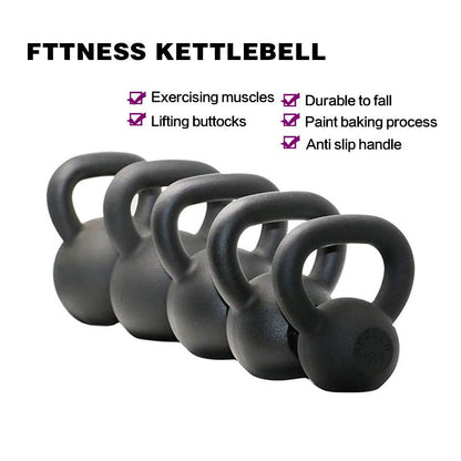 35LB Powder Coated Cast Iron Unisex Fitness Kettlebell Gym Unisex Kettlebell