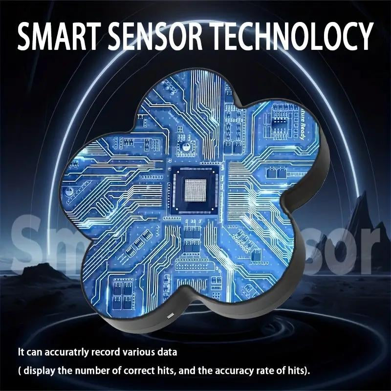 GELJOIES Smart Music Boxing Machine with Bluetooth & Button Control Wall-Mounted PU Target Includes Gloves Adjustable Speed Sound Durable ABS Material Noise Reduction Cushioning High Attack Power