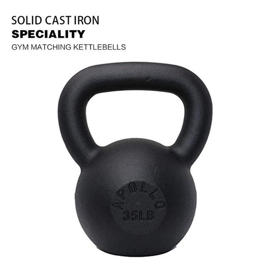 35LB Powder Coated Cast Iron Unisex Fitness Kettlebell Gym Unisex Kettlebell