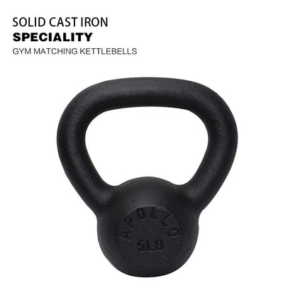5LB Powder Coated Cast Iron Unisex Fitness Kettlebell Gym Unisex Kettlebell