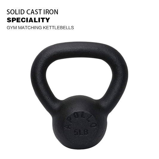 5LB Powder Coated Cast Iron Unisex Fitness Kettlebell Gym Unisex Kettlebell