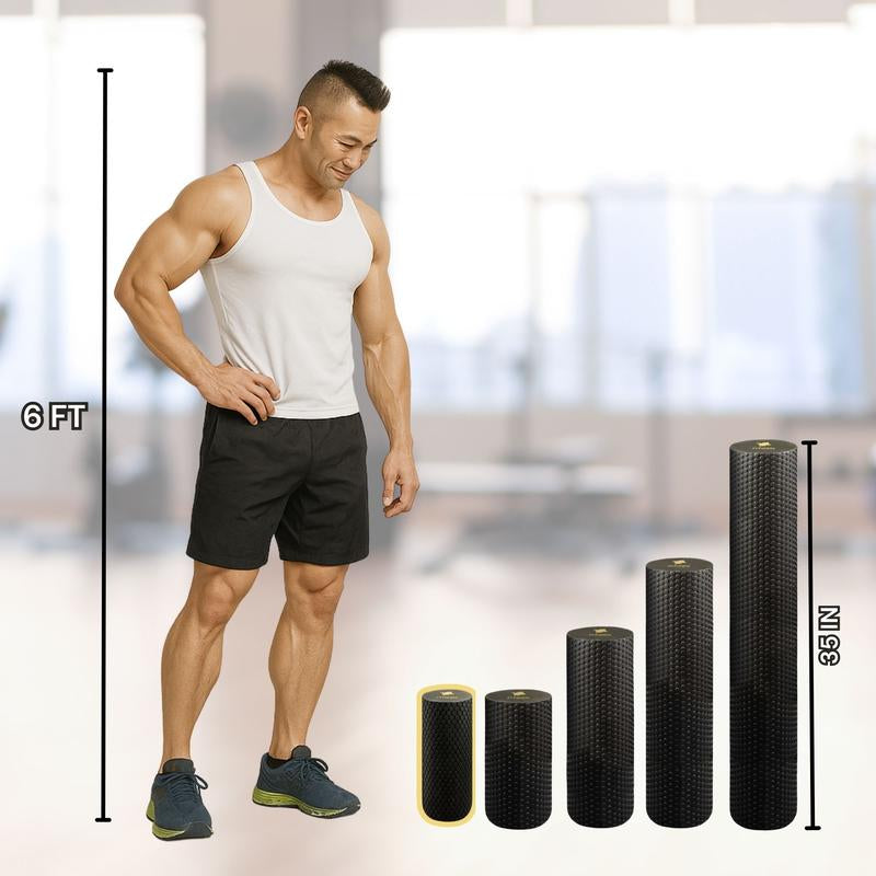 Foam Roller Mini - 12 X 4 Inches - Textured for Muscle Massage, Physical Therapy, Pilates, Yoga & Exercise Equipment