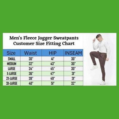 Men'S 3 Pack Fleece Active Athletic Jogger Sweatpants with Drawstring Sizes S-3XL