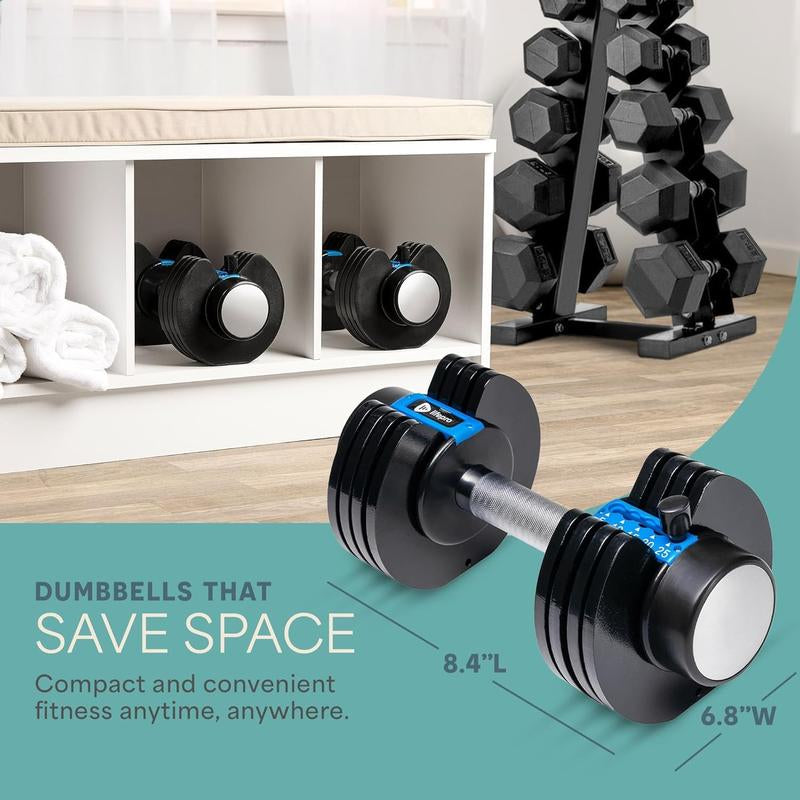 Adjustable 25Lb Dumbells - Home Gym Training Adjustable Dumbbells