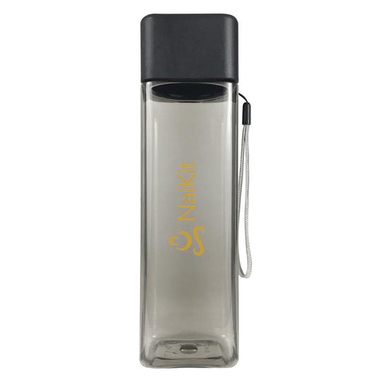 Naikit Smokey-Colored Water Bottled 16 Oz Plastic, Portable with Strap BPA Free Reusable Waterbottle. Leakproof No Soaked Backpack or Purse. 4 School, Sports, Gym, Fitness, Kids, Women and Men Drinkware Aesthetic