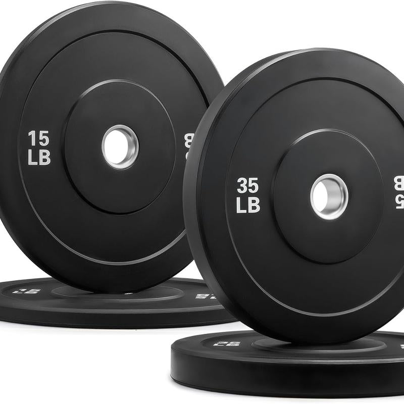 【September Restock】Zelus Weight Plate Set,Multi-Function Plate Set Twin 2" Bumper Plates, Olympic Weight Set with Rubber Barbell Dumbbell Plates Stainless Steel Inserts for Pro or Home/Outdoorfun Gym,Fitness,All Seasons,Gift Idea