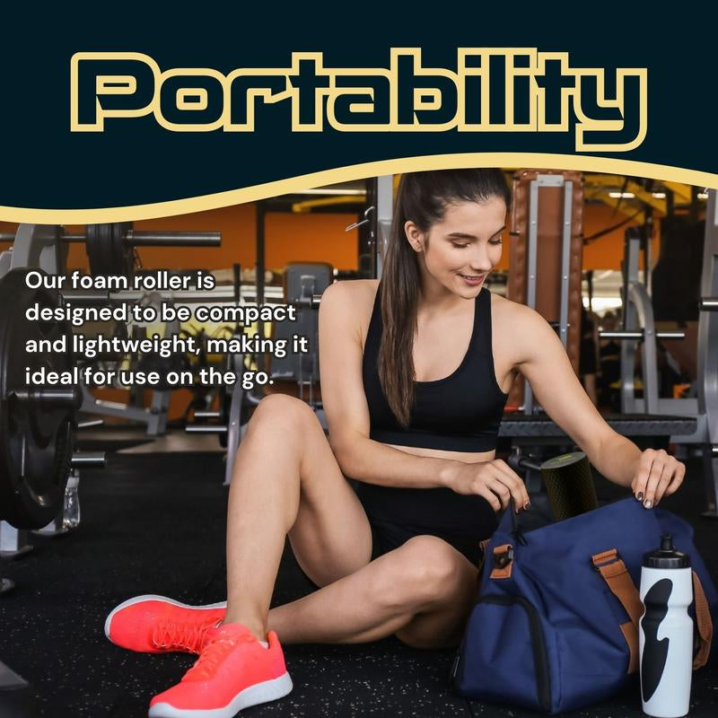 Foam Roller Mini - 12 X 4 Inches - Textured for Muscle Massage, Physical Therapy, Pilates, Yoga & Exercise Equipment
