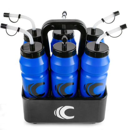 Cannon Sports 1 Liter Sports Water Bottle, Bpa-Free, 34 Oz Capacity, Large Mouth, 2 Lids (Straw and Squeeze) with Carrier, Great for Helmet Sports Such as Hockey, Lacrosse, Football, Boxing