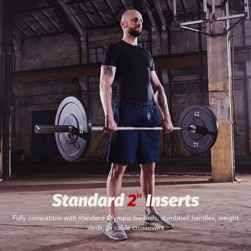 【September Restock】Zelus Weight Plate Set,Multi-Function Plate Set Twin 2" Bumper Plates, Olympic Weight Set with Rubber Barbell Dumbbell Plates Stainless Steel Inserts for Pro or Home/Outdoorfun Gym,Fitness,All Seasons,Gift Idea