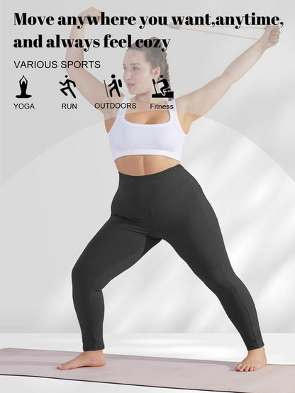5PCS Soft Leggings for Women High Waisted Tummy Control with Pockets Workout Yoga High Waisted the Hugger Legging Gym Sports Tight Stylish Activewear