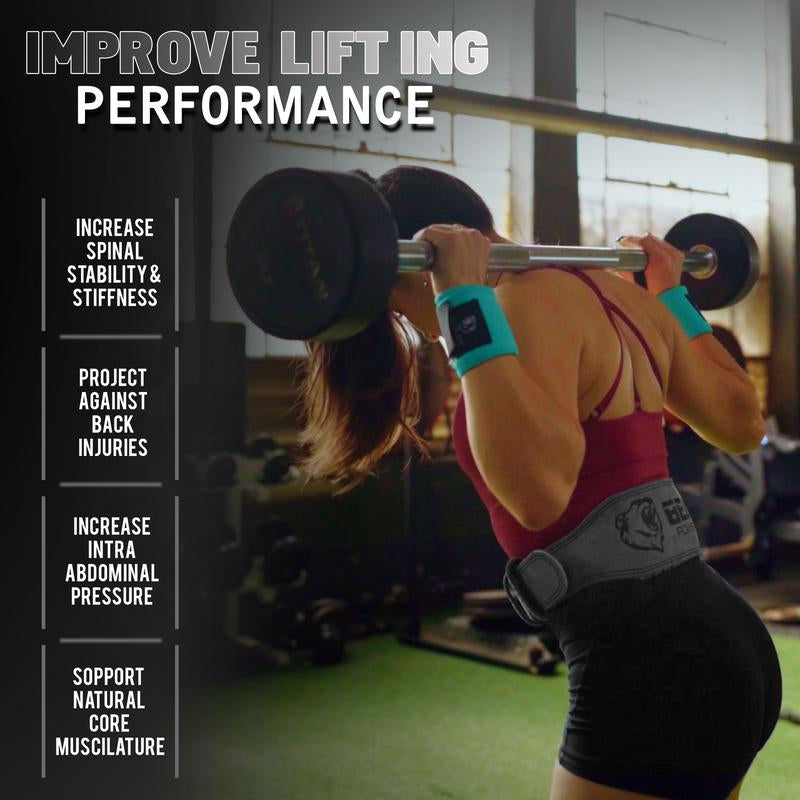 Weight Lifting Belt 4Inch Leather Belt with Free Wrap - Foam Padded Back Support Gym Belt for Bodybuilding Squat Deadlift Weight Belt, Weightlifting Belt Men Women