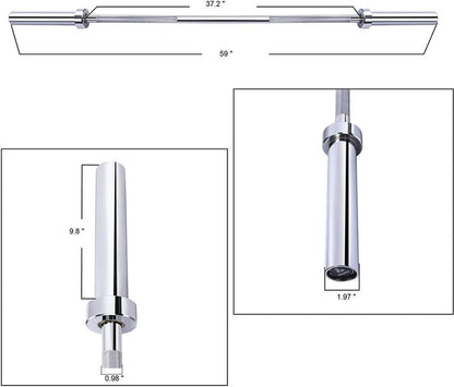 Hulkfit 2" Olympic Barbell - Multiple Colors and Sizes - 700 Lb Capacity