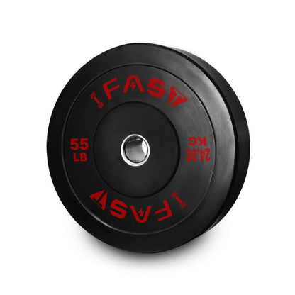 IFAST Olympic Bumper Plates with 2-Inch Steel Hub Home Gym Strength Training Weight Plate Floor Protection Fitness Equipment Dumbbell and Barbell