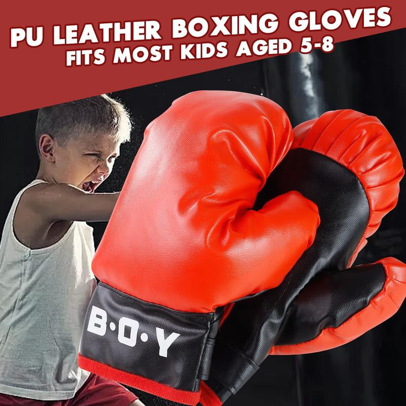 Junior Boxing Set for Kids - Punching Bag with 43-Inch Adjustable Stand and Gloves for Exercise Fun
