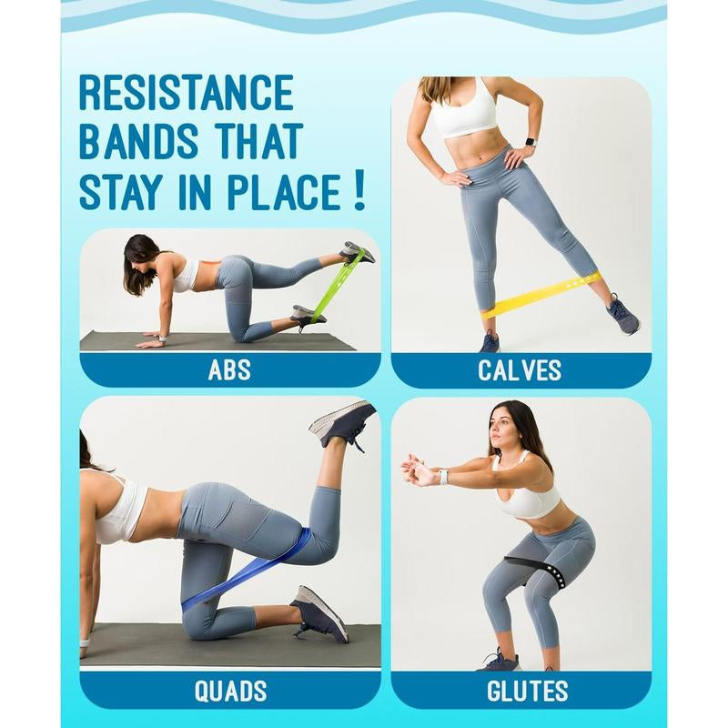 Resistance Bands for Working Out, Exercise Bands with 5 Resistance Levels, Natural Latex Resistance Bands Designed for Home Fitness, Strength Training and Flexibility Exercises