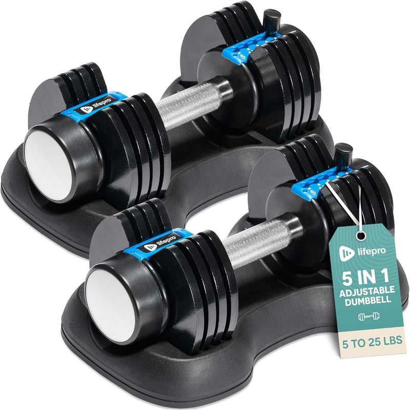 Adjustable 25Lb Dumbells - Home Gym Training Adjustable Dumbbells