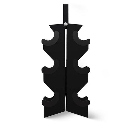 Balancefrom Rubber Encased Hex Dumbbell Set, 5, 8 & 10 Pound Pairs W/ Metal Rack