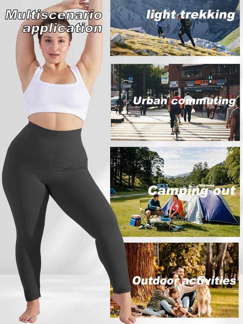 5PCS Soft Leggings for Women High Waisted Tummy Control with Pockets Workout Yoga High Waisted the Hugger Legging Gym Sports Tight Stylish Activewear