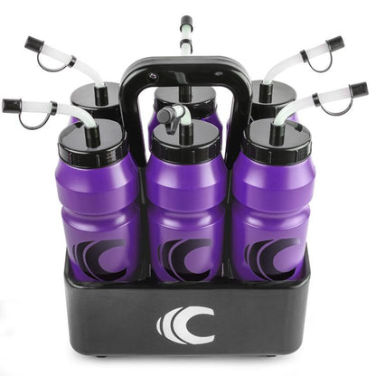 Cannon Sports 1 Liter Sports Water Bottle, Bpa-Free, 34 Oz Capacity, Large Mouth, 2 Lids (Straw and Squeeze) with Carrier, Great for Helmet Sports Such as Hockey, Lacrosse, Football, Boxing