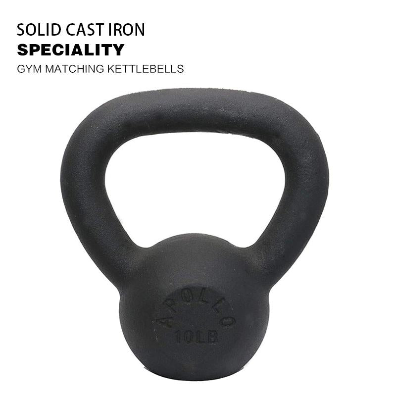 10LB Powder Coated Cast Iron Unisex Fitness Kettlebell Gym Unisex Kettlebell