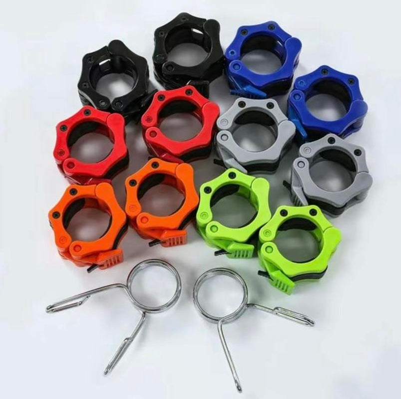 1 Pair Barbell Clamp, Quick Release Barbell Lock Buckle, Weight Plates Collar Clip for Workout Fitness Training & Bodybuilding, Gymtok