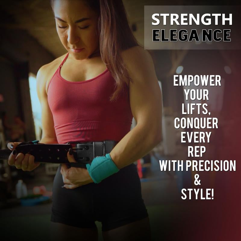 Weight Lifting Belt 4Inch Leather Belt with Free Wrap - Foam Padded Back Support Gym Belt for Bodybuilding Squat Deadlift Weight Belt, Weightlifting Belt Men Women