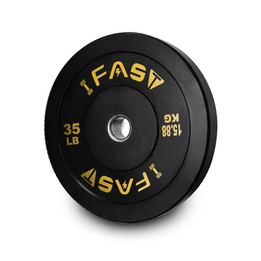 IFAST Olympic Bumper Plates with 2-Inch Steel Hub Home Gym Strength Training Weight Plate Floor Protection Fitness Equipment Dumbbell and Barbell