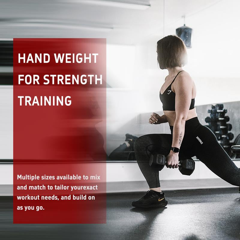 Hdrs-40Lb 1Pieces Rubber Coated Solid Cast Iron Dumbbell with Contoured Chrome Handle, Hexagon Head Redplatesgym